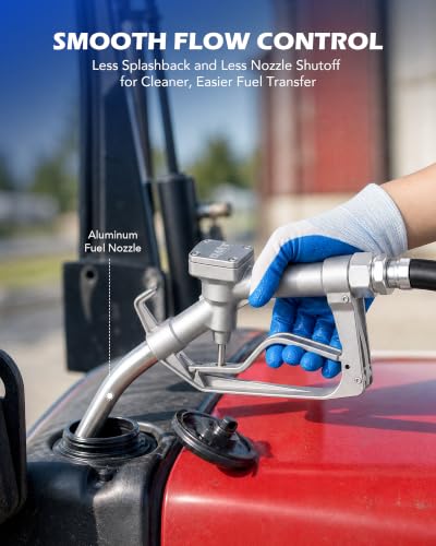 OMT 12V 20 GPM Fuel Transfer Pump with Manual Nozzle - color: 20GPM Gas Pump Kit