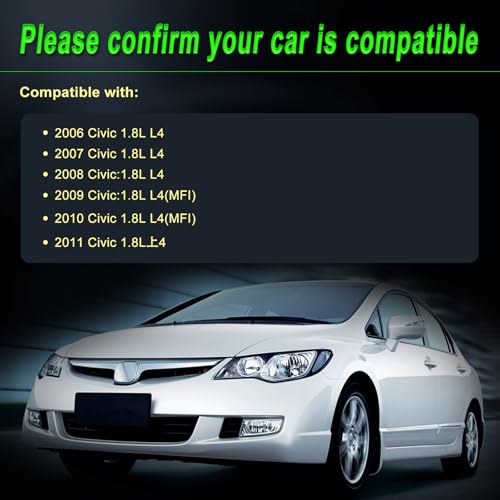 80A Alternator Compatible with 2006-2011 Civic 1.8L L4 - size: 2006-2011 Civic 1.8L