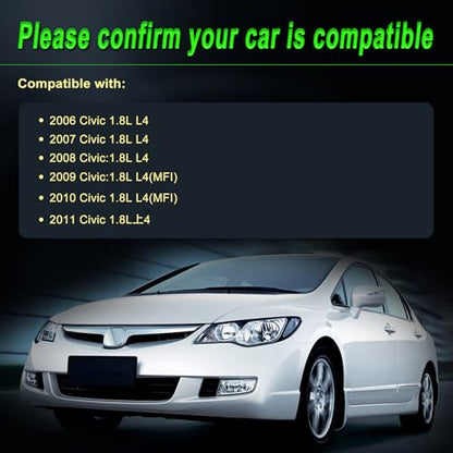 80A Alternator Compatible with 2006-2011 Civic 1.8L L4 - size: 2006-2011 Civic 1.8L
