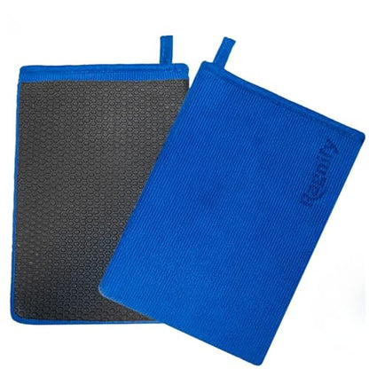 Ragnify- 2 Clay Mitt with Detailing Spray 16oz, Quick Waterless Detailer for Shine, Car Wax for Clay Bar, Gloss & Depth to Paint, Quick Pro Detailer Kit (2 X16 Oz Spray Bottles, 2 Mitts & Towel) - color: Blue Mesh Clay Mitt