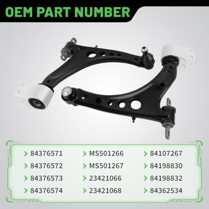 2pc Front Lower Control Arm with Ball Joint Assembly Fit for Chevy Malibu 2016-2025 Buick LaCrosse 2017-2019 Regal Sportback TourX 2018-2020 Replace 84198830 23421067