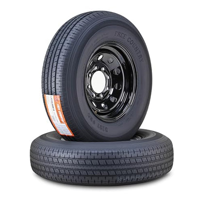 Free Country Trailer Tire Wheel ST235/80R16 10PR E 124N 8X6.5 Black Mod Pk2 - size: ST235/80R16 /8x6.5
