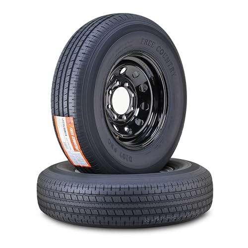 Free Country Trailer Tire Wheel ST235/80R16 10PR E 124N 8X6.5 Black Mod Pk2 - size: ST235/80R16 /8x6.5