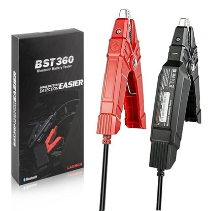 LAUNCH BST360 Bluetooth Battery Tester - 12V Car Battery Analyzer with Charging System & Cranking Tests, Compact Battery Test Clip for Cars, Trucks, RVs, Motorcycles, and Boats
