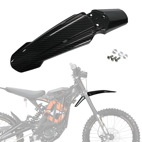 Surron Front Fender, Imitation Carbon Fiber Motorcycle Fender Mud Guard for Surron Sur Ron Light Bee X/S, Segway X260 X160 - style: Imitation Carbon Fiber