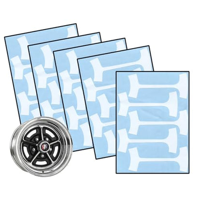Inline Tube Compatible with 1964-84 Buick 14" & 15" Rally Paint Mask Kit 5pc