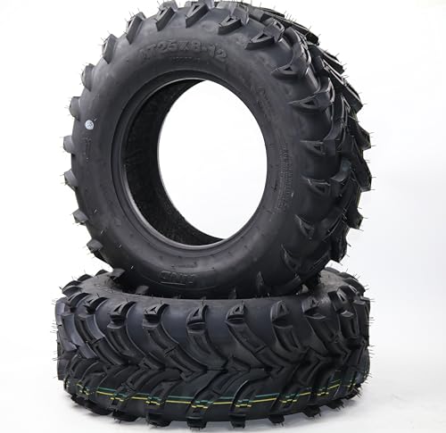 GarveeTech Set of 4 – 25x8-12 Front, 25x10-12 Rear ATV/UTV Tires - size: 25X8-12 & 25X10-12, style: Pattern 137