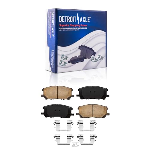 Detroit Axle - Front Steering Knuckles & Wheel Hub Bearings Drilled Rotors - size: 6PRU48638/KIT