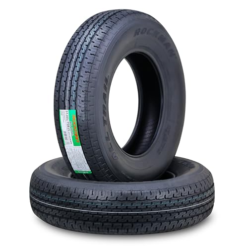 ROCKMAN Trailer Tire ST205/75R15 8-Ply Load Range D 107M Radial 11166, Set2 - size: ST205/75R15/8PR