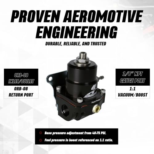 Aeromotive A1000 Gen-II EFI Fuel Pressure Regulator - Adjustable - 13139