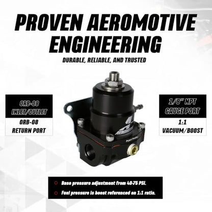 Aeromotive A1000 Gen-II EFI Fuel Pressure Regulator - Adjustable - 13139