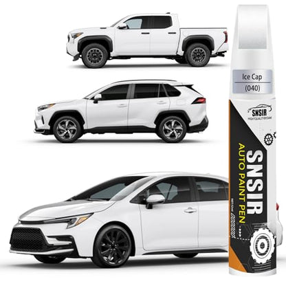 Car Touch up Paint(040 Super White/Ice Cap) Compatible with Toyota, Car Paint Pen Scratch Repair Two-In-One Touch Up Paint, Premium Car Scratch Remover for Deep Scratches - color: Ice Cap/Super White(040) for 2024 RAV4/2024 RAV4 Hybrid/2024 RAV4 Prime/202
