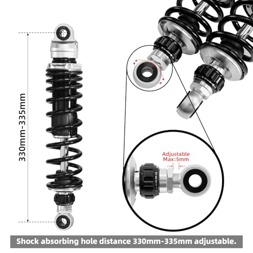 TCT-MOTORPARTS Remote Reservoir Suspension Fit For Harley Touring 2014-2025 - color: Remote Reservoir Suspension Set #2
