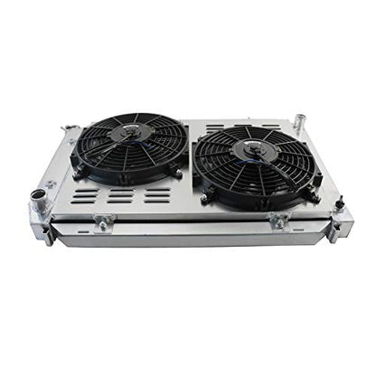 ALLOYWORKS 3 Row Core Aluminum Radiator+ Shroud Fan+ Relay Fits for 1979-1993 Ford Mustang LX GT SVT 87 88 89 90