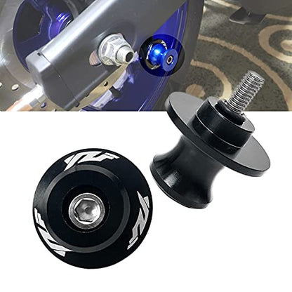 6MM M6 X 1.5 Motorcycle Swing arm Sliders Spools CNC Swing Arm Stand Screws 2PCS for Yamaha YZF R1 R3 R6 R25 R125 R6S 600R 750R (Black) - color: Black
