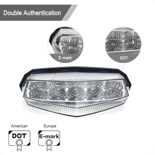 Universal 10 LED Rear Tail Light Brake Stop Running Light for Standard Sport ATV Quad Dirt Bike (Clear) - color: Clear