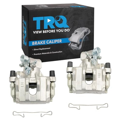 TRQ Rear Driver and Passenger Side Brake Caliper Set Caliper Brackets - color: Replacement, size: CLA34785