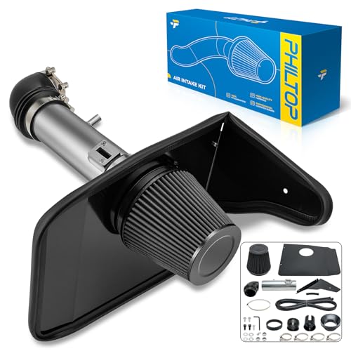 PHILTOP 3" Cold Air Intake Kit Fit for 2012-2015 Chevrolet Camaro 3.6L - color: Black, size: 2012-2015 Chevrolet Camaro 3.6L