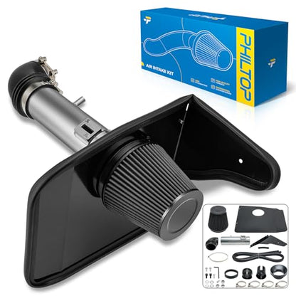PHILTOP 3" Cold Air Intake Kit Fit for 2012-2015 Chevrolet Camaro 3.6L - color: Black, size: 2012-2015 Chevrolet Camaro 3.6L