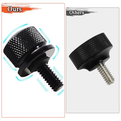 FOVPLUE 1/4″-20 Thread Seat Bolt/Screw and Nut Kit for Harley Softail - color: BLACK BOLT/NUT/WASHER