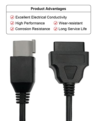 6Pin to 16Pin Motorcycle OBD Diagnostic Cable Adapter Fit for BRP Moto
