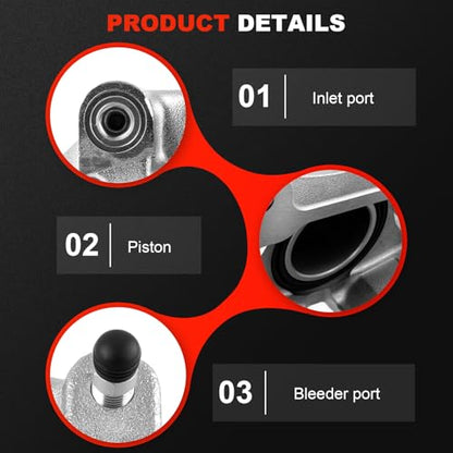 cciyu Front Left Disc Brake Caliper Assembly With Bracket 18B5270A - size: Front Left[18B5270A]