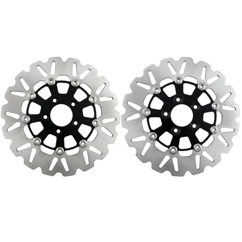 11.8" Front & Rear Floating Brake Rotors Disc Compatible with Harley Sportster Softail Touring Dyna Early Super Glide Motorcycle Brake Disc - size: 11.8" Front+Rear Rotors