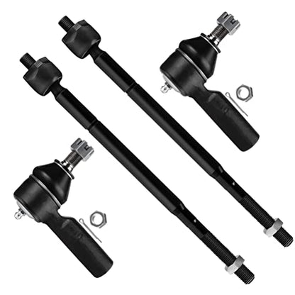 SCITOO 4pcs Front Suspension Kit Inner Outer Tie Rod End Fit 1992-2001 For Toyota Camry 1998-2003 For Sienna 1995-2004 Avalon 1999-2002 Solara