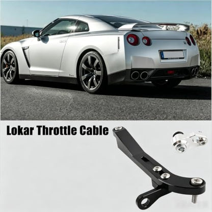 Anodized LSA Billet Throttle Cable Bracket Sliding Connection Fit for Lokar Throttle Cables - High Boost Ready, All Necessary Hardware Included