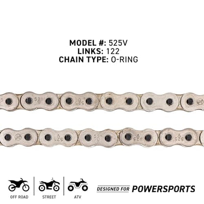 NICHE Drive Sprocket Chain Combo for Honda VT750C VT750CD VT750C2 Front 17 Rear 41 Tooth 525V O-Ring 122 Links - size: O-Ring Chain