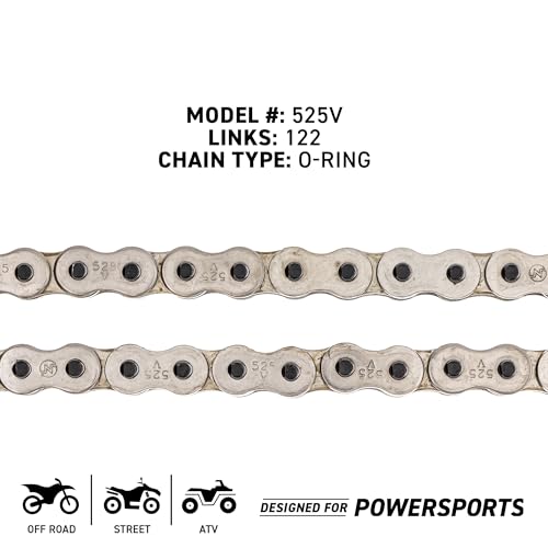 NICHE Drive Sprocket Chain Combo for Honda Shadow Spirit 750 Front 17 Rear 42 Tooth 525V O-Ring 122 Links - size: O-Ring Chain