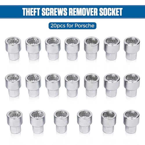 BELEY 20PCS Wheel Lock Nut Key Kit for Porsche VW Touareg - style: 20pcs for Porsche