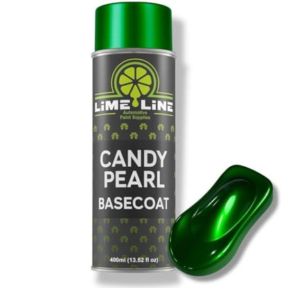 LiME LiNE Candy Pearl Basecoat Aerosol Spray Paint - Automotive Custom Car Paint for Pro Results - No Spray Gun Needed (Organic Green) - color: Organic Green