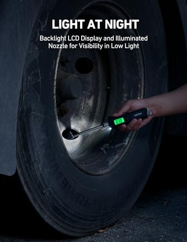 AstroAI Heavy Duty Digital Tire Pressure Gauge 0-230 PSI - size: 1 Pack, style: Long Version