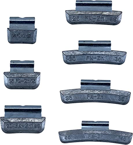 Gallardo Tire Products Wheel Weights FN Type 140 Pcs (140 Pieces FN Type) - size: 140 Pcs FN Type (10,15,20,25,30,35,40 Gr. 20 each