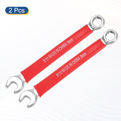 HARFINGTON 2Pcs Metric Combination Wrench 9mm 12-Point Box & Open End CR-V - size: 9mm