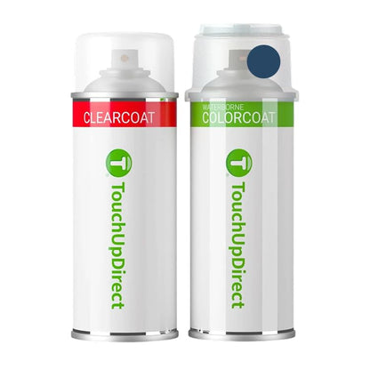 TouchUpDirect Car Paint Touch Up Spray Kit – Compatible with Chevrolet GGK/WA650G Blue Glow Metallic Exact Match Auto Paint Kit with Car Color Spray and Clearcoat, for Repainting or Scratch Repair, Essential Kit - color: Blue Glow Metallic, style: Aerosol