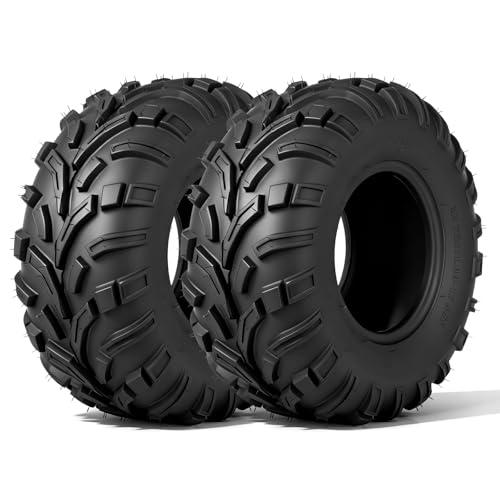ATV UTV Tires 25x11-12,6-Ply Tubeless Tires,Directional,Set of 2 - size: 25x11-12