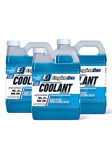 Engine Ice Off-Road High-Performance Motorcycle Coolant and Antifreeze, 3 Pack, Blue