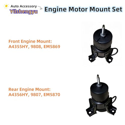 Engine Motor Transmission Mount Kit for Nissan Altima 2007-2012 - size: 2009-2014 Maxima V6 3.5L