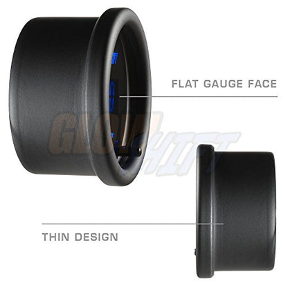 GlowShift 10 Color Digital Dual 100 PSI Pressure Gauge Kit, 2-1/16" 52mm