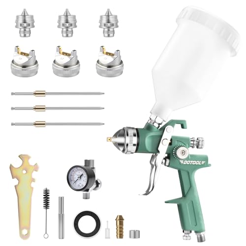 HVLP Spray Gun Kit H827 Automotive Paint Gun with 1.4/1.7/2.0mm Nozzles
