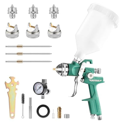 HVLP Spray Gun Kit H827 Automotive Paint Gun with 1.4/1.7/2.0mm Nozzles