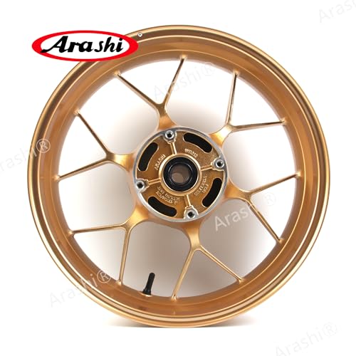 Arashi Front and Rear Wheel Rims for Honda CBR600RR 2007-2022, Motorcycle Replacement Accessories Parts Gold