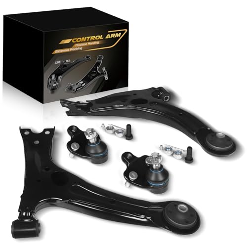 AATEE 4Pcs Front Lower Control Arms Lower Ball Joint Fit for:-Toyota Corolla 2009-2013, Matrix 2003-2008 for:-Pontiac Vibe 2003-2008 1.8L 2.4L OE# K640360 K640361 K80595 RK640360 RK640361 K500175