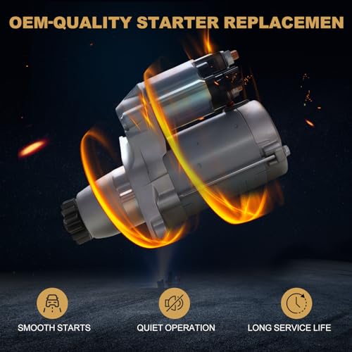 Starter Motor 17825 for Toyota Camry Highlander RAV4 Sienna for Lexus ES350 RX350 for Scion XB TC for Pontiac Vibe 2002-2017 Replaces 28100-28040 410-52205 - size: 17825