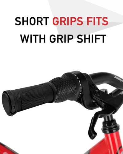 Bike Handlebar Grips, Replacement Bicycle Grips, Bike Handle Bar Wraps for Mountain, MTB, BMX, Beach Cruiser, Kids Bikes, Soft Non-Slip-Rubber Hand Grip Comfortable Ergonomic - style: Long/Short Versions