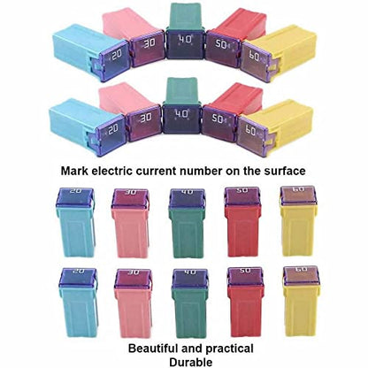 10 Pc Automotive Tall/Standard Profile JCASE Fuse 30 Amp Fuse Kit for Ford, Chevy/GM, Nissan, and Toyota Pickup Trucks, Cars and SUVs - style: 30 Amp