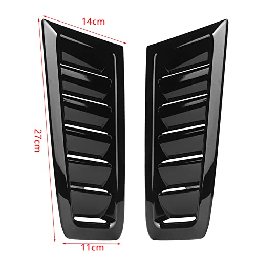 Universal Car Hood Vent Scoop Kit, Cold Air Intake Louvers for Auto Cooling, Fit for RS MK2 Bonnet Cover (Glossy Black) - color: Glossy Black