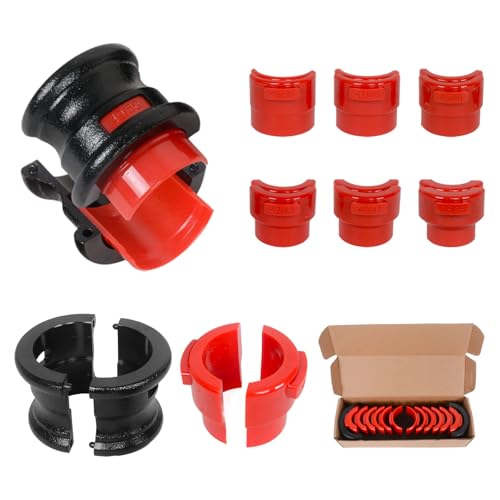 MOTO4U Motor Bike Fork Seal Driver Kit, Universal Motorcycle Fork Seal Driver Tool with 12 Plastic fork seal driver and 2 steel bodies,Fork Saver Dirt Bike (35-50mm,Red)